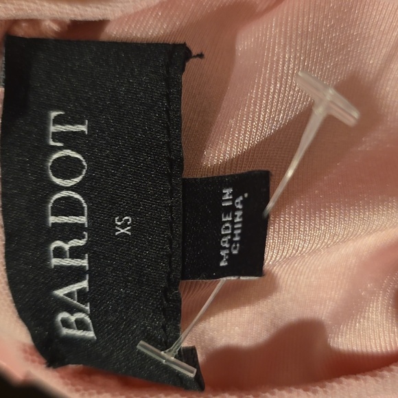 Bardot Lea Drop-Waist Mesh Maxi Blush Long Sleeve Dress, Retail $189.00US - Picture 9 of 16